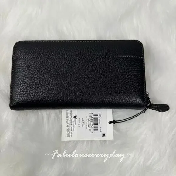 Disney X Coach Essential Accordion Zip Wallet In Leather Black CQ783 Mickey NWT - Picture 4 of 8